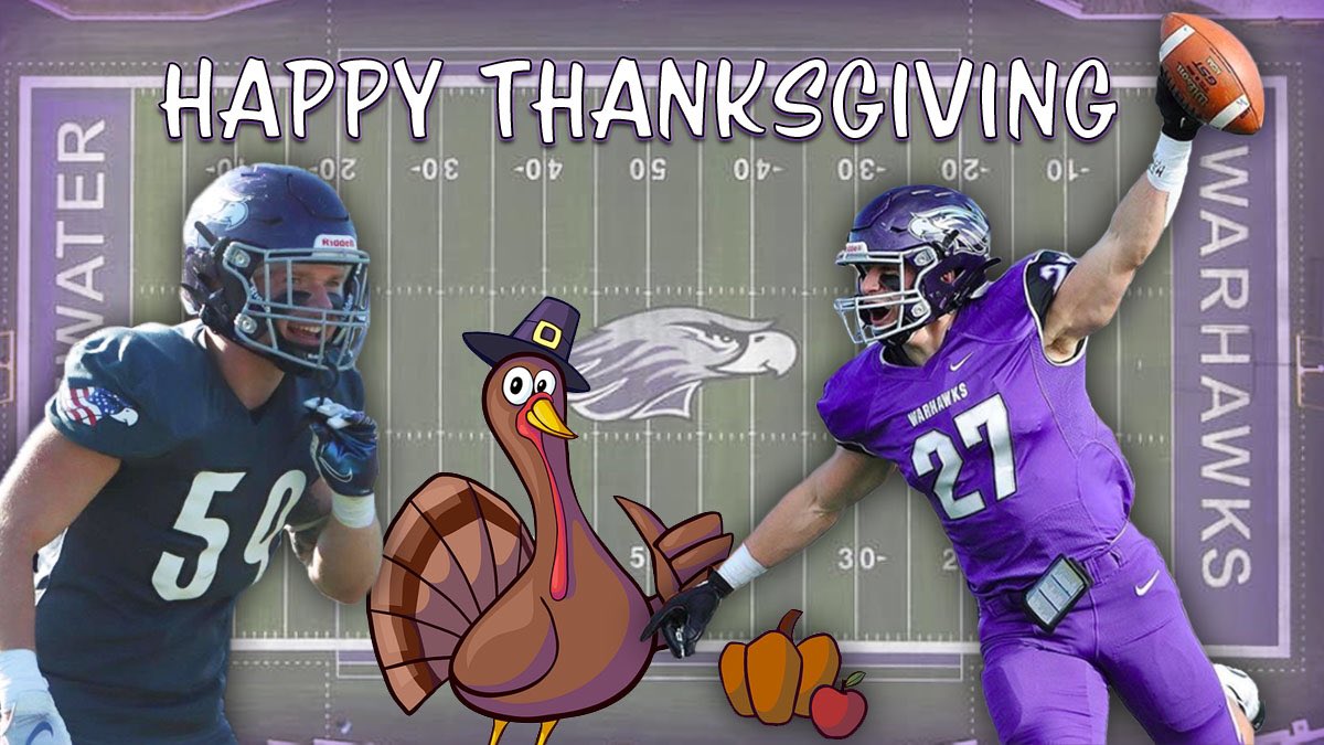 WarhawkFootball's tweet photo. First, we work.

Then, we feast. 

Happy Thanksgiving! https://t.co/ccDHM0BMbj