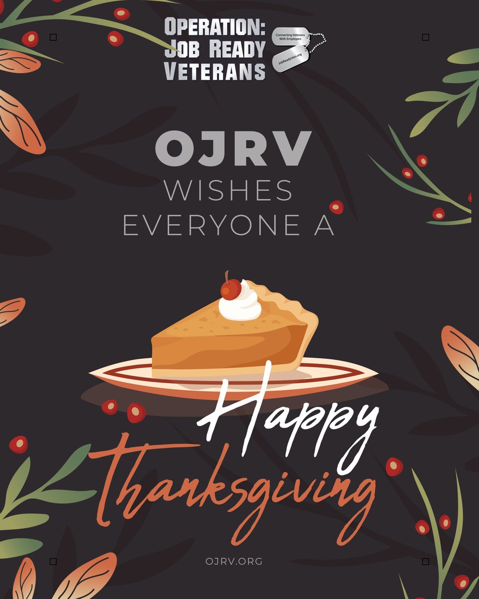 Operation: Be Thankful.

Happy Thanksgiving from the OJRV Family! 

#BeThankful #GiveThanks #Thanksgiving2021 #Family