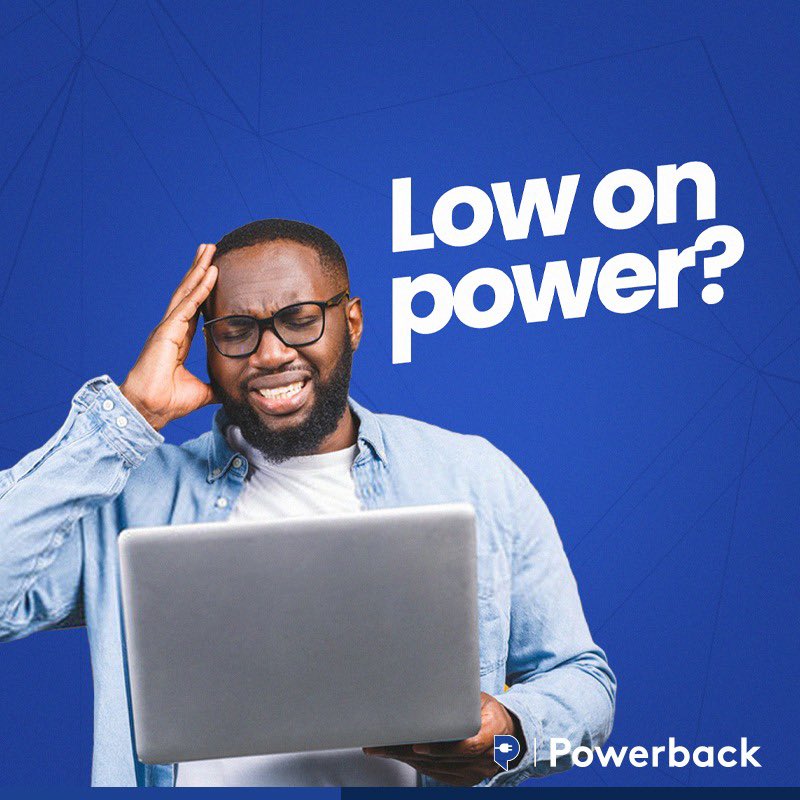 Powerbackhq's tweet photo. Never have a downtime. Improve your lifestyle. Power your daily activities with Powerback. https://t.co/LVN7n1ynsO to book a session.

#PowerbackNG https://t.co/FRGsgMBB3z