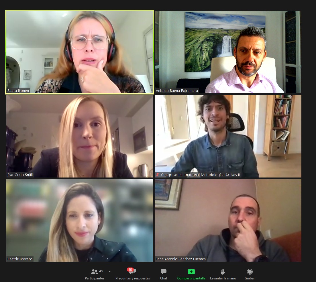congresometac's tweet photo. Mesa 2 "¿Cuáles son las principales características de los Sistemas Educativos Nórdicos? Caso Finlandés y Danés" con Saara Ikonen, Eva-Greta Snäll y José Antonio Sánchez Fuentes😏

#CongresoMETAC #Granada #UGR #Educacion https://t.co/7XbR2zoILs