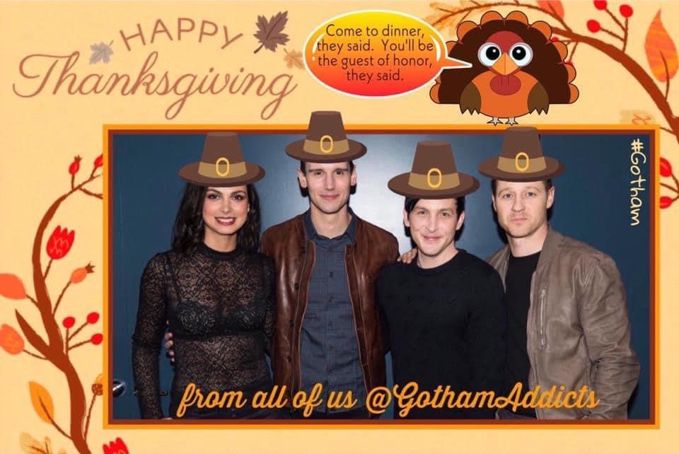 GothamAddicts's tweet photo. Happy Thanksgiving to our American Addicts from all of us @GothamAddicts!!! 🦃🍠🍷🍂🥔🍁🏈🍎🍏 #happythanksgivng #thanksgiving #thanksgiving2021 #turkeyday #thanksgivingday #passthemashedpotatoes #pumpkinpie #givethanks #gotham @Gotham https://t.co/CJHl9HTr30