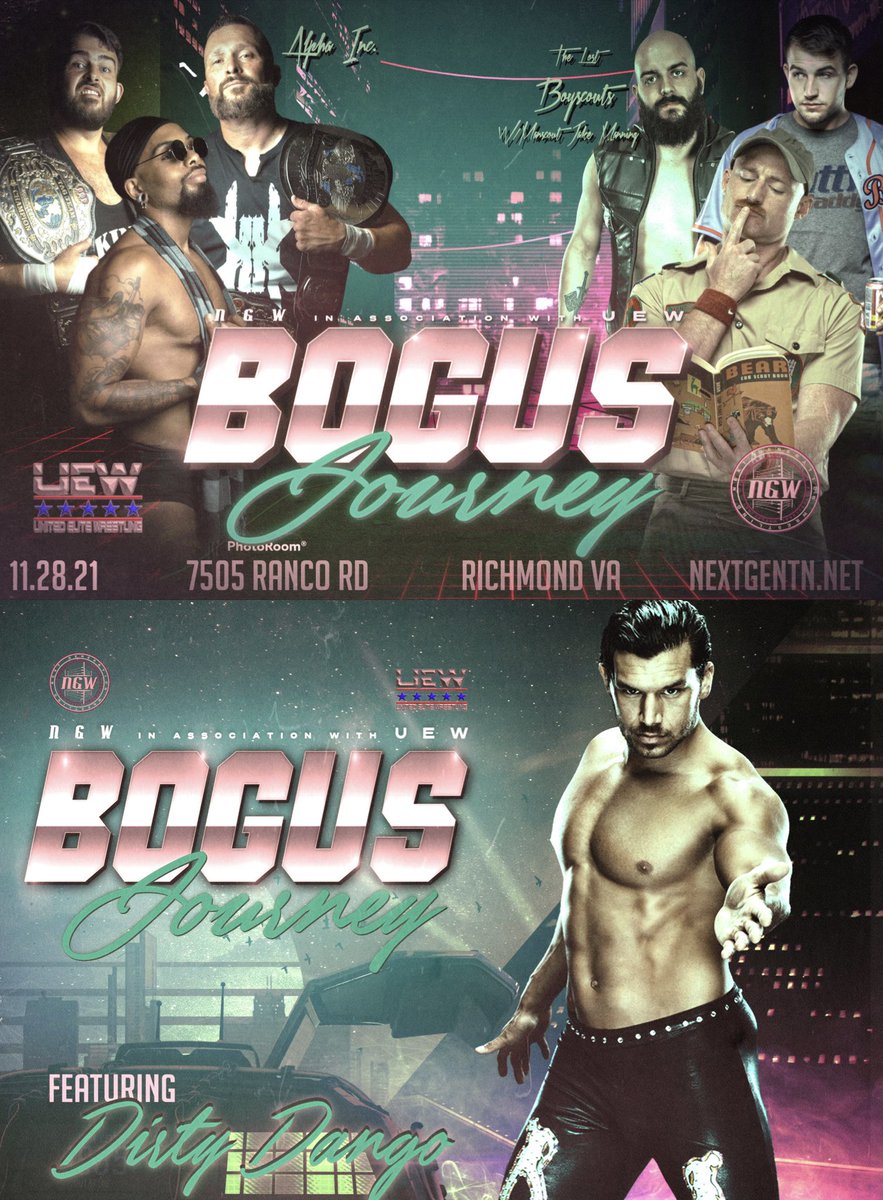 NextGenTN's tweet photo. HAPPY 🦃 DAY!

This Sunday is NGW’s Bogus Journey!

7 Huge matches!
3 Championships on the line!

November 28th in Richmond, Virginia!

Doors opens at:
4pm for VIP 
5pm for General Admission

Bell time: 5:30pm

Get 🎟 at:
https://t.co/WhXJqxgJId https://t.co/MRDFVJSrcA