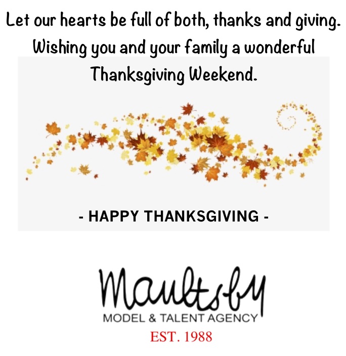 Maultsby_Talent's tweet photo. We are thankful for all of you! Happy Holidays to everyone!❤️#TeamMaultsby #MaultsbyTalentAgency #HappyThanksgiving2021 #StaySafe https://t.co/tU3pZI82tS