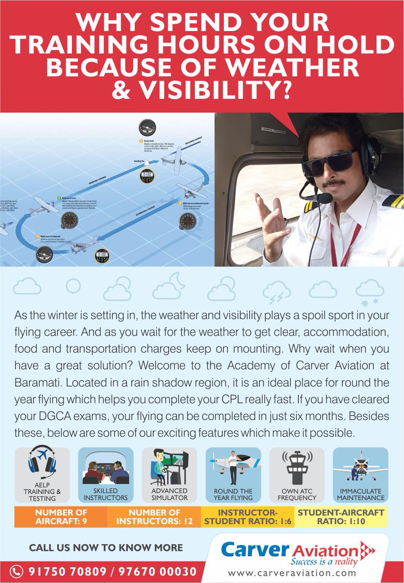 Carveraviation's tweet photo. Why wait when we have the solution ??
Admissions Open for Dec Batch!!
Contact: 9175070809/ 9767000030
#CPL #flyingdream #admissionsopen #applynow #flyingschool #flighttraining #pilottraining #pilotlife #winterclimate #winterflying #rainshadowarea #CarverAviation #baramatiairport https://t.co/Uy62sNdXy3