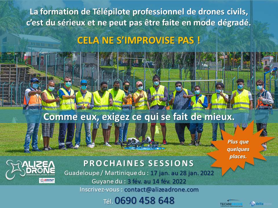 AlizeaDrone's tweet photo. AlizeaDrone SAS   🛸🛰
Créateur de données innovantes 📊
Tél. 0690 458 648 ☎️
contact@alizeadrone.com 📧
#dronepilot #drones #fpv #uas #uav #télépilote #professionnel #formation #Guadeloupe #martinique #guyane https://t.co/Kex8XkqKcS