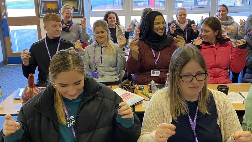 CTSN_SCITT's tweet photo. Our Primary trainees got creative today. Their day was filled with Art, Music &amp; laughter. Great to be reminded we're all an artist &amp; there is a musician inside us. Thanks Amy and Emma for being inspirational &amp; giving every trainee something to take away &amp; use in their classrooms. https://t.co/jwgE3A6EMc