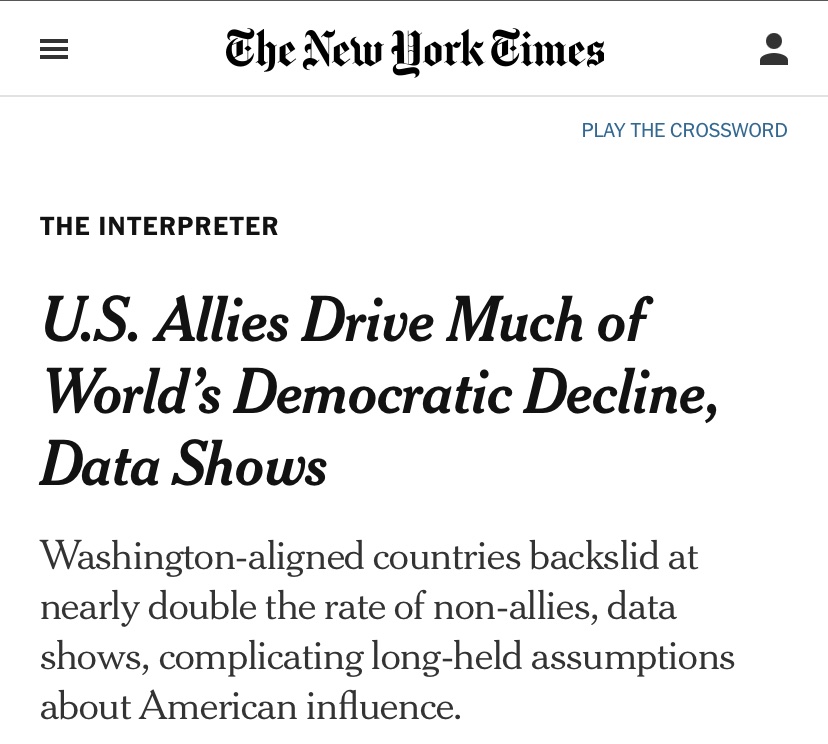 "Complicating long-held assumptions about American influence"...LOL