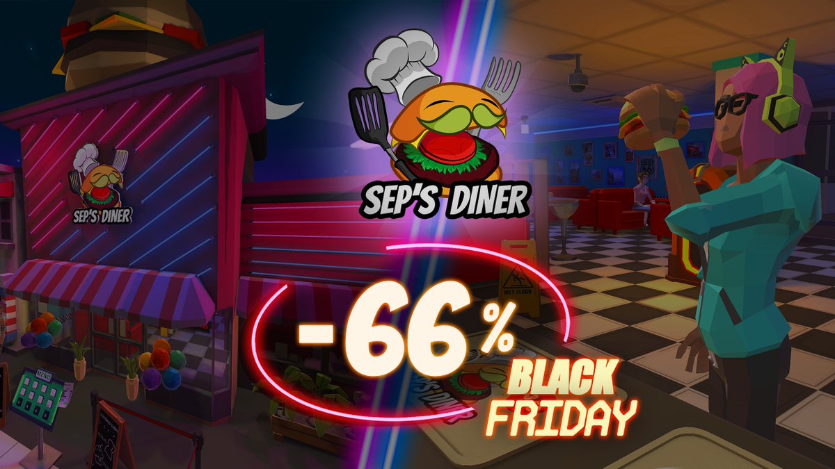 Special Offer ! 66% off on Sep's Diner, spread the word! 

#vr #sepsdiner #burger #kebab #blackfriday #oculusquest #applab #metaquest

oculus.com/experiences/qu…