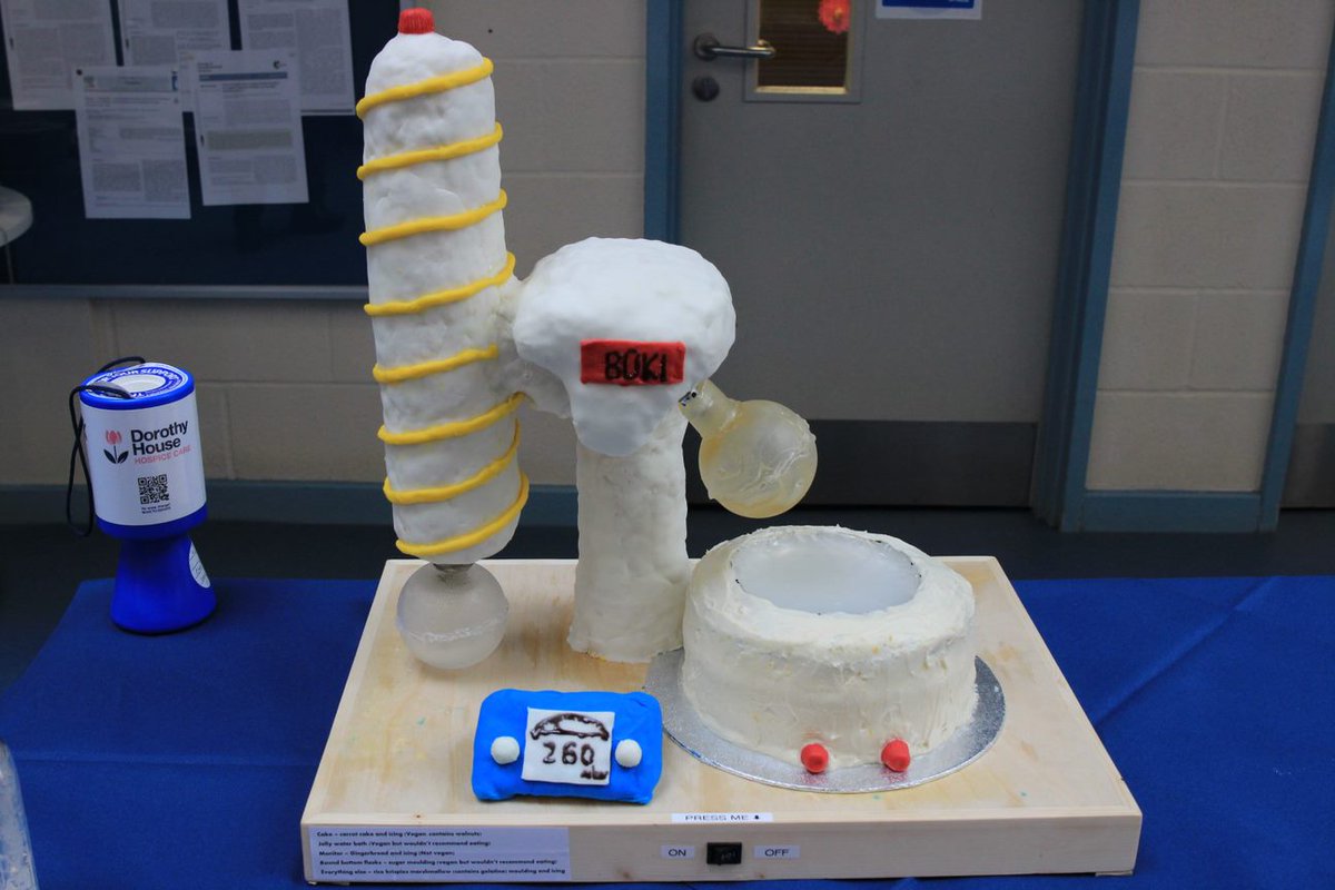 BathChem's tweet photo. Congratulations to all the @BathChem bakers 👏🧑‍🍳There were some real showstoppers!!  Thanks to all those who came to support the Great Chemistry Bake Off.  All donations go to @DorothyHouseHC
 https://t.co/P4MX8zSF3v https://t.co/GAfVCp0VHu