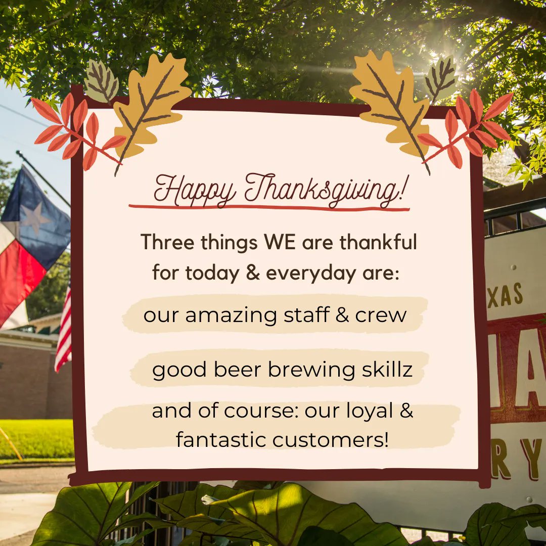 FredoniaBrewery's tweet photo. Let's get [cranberry] sauced with Fredonia beer! Happy Thanksgiving everyone! 
We are beyond grateful, thankful &amp; blessed for all the continued support of our little locally-owned brewery.  🦃🥔🍞🍴🍻 #LeftoversAreForQuitters #LetsGetBasted #IYamWhatIYam #DrinkFredoniaBeer https://t.co/7EsOwcGLfc