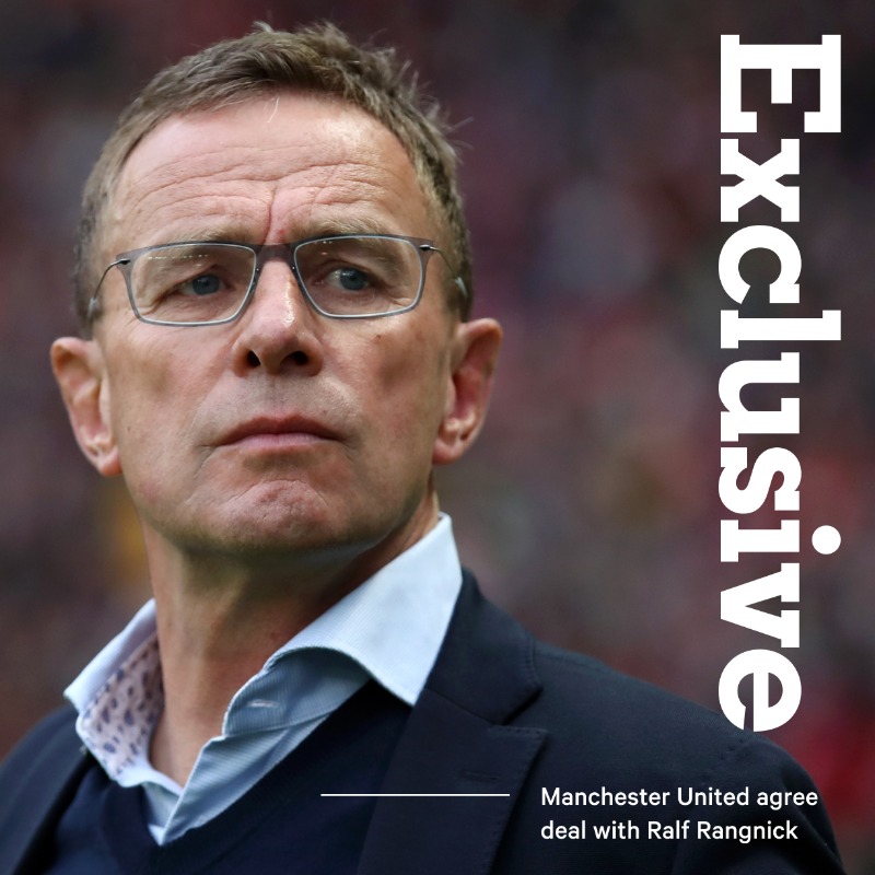 TheAthleticFC's tweet photo. 𝗘𝗫𝗖𝗟𝗨𝗦𝗜𝗩𝗘
Manchester United have agreed a deal to appoint Ralf Rangnick as interim manager.

The German is poised to join #MUFC on a six-month contract but won’t be in charge this weekend vs. Chelsea while he waits for his work permit.

📝 @lauriewhitwell @David_Ornstein