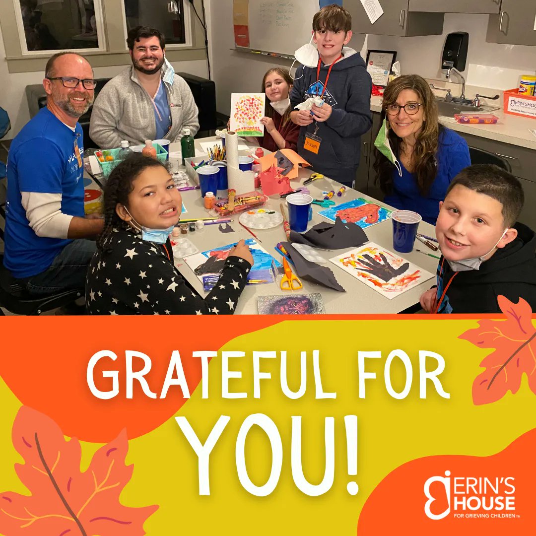 Today and every day, we are grateful for YOU 🧡 THANKS for GIVING so much love, kindness, and support!

*Our office is closed Nov 25 &amp; 26 in observance of Thanksgiving. Please leave voicemail at 260.423.2466 or email Info@ErinsHouse.org and we'll reply upon our return Nov 29.