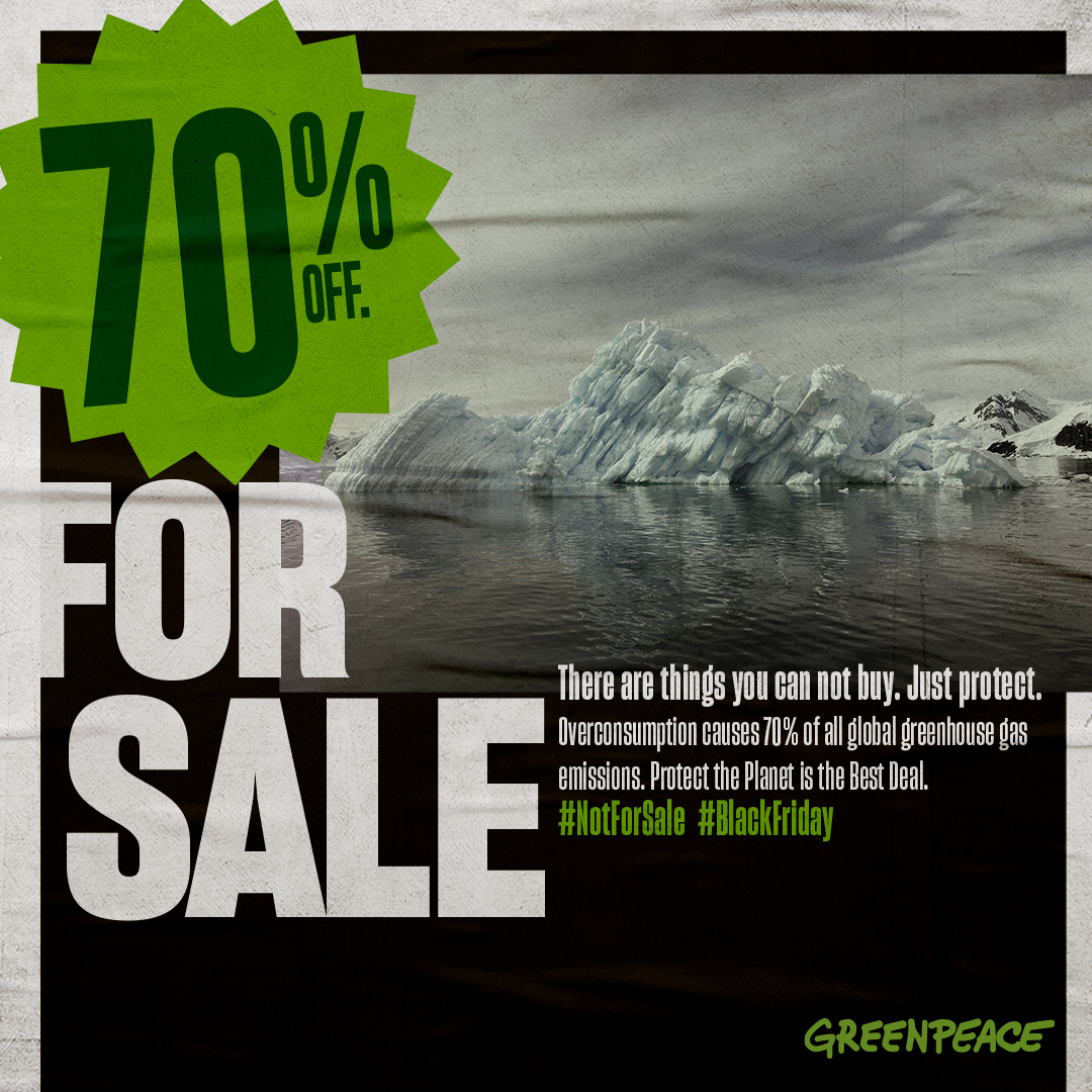 While we're being bombarded with adverts for #BlackFriday and #BlackWeek, keep in mind that overconsumption is a major contributor to the climate and plastic crises we're facing.

If you don't need it, don't buy it.
