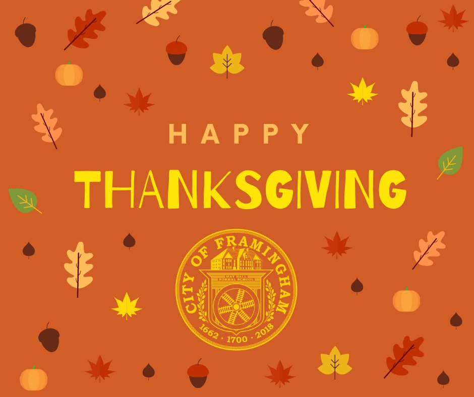 The Memorial Building and other Non-essential Municipal Buildings, including the Public Health Nursing Clinic, will be Closed Thursday and Friday in Recognition of Thanksgiving