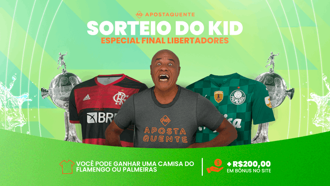 🏆A final da #Libertadores t&aacute; chegando e l&oacute;gico que vamos fazer aquele sorteio do Kid Bengala pra celebrar<a href="/tag/libertadores"class="tags">#Libertadores</a><a href="/tag/sintaocalor"class="tags"><span>#sintaocalor</span></a>