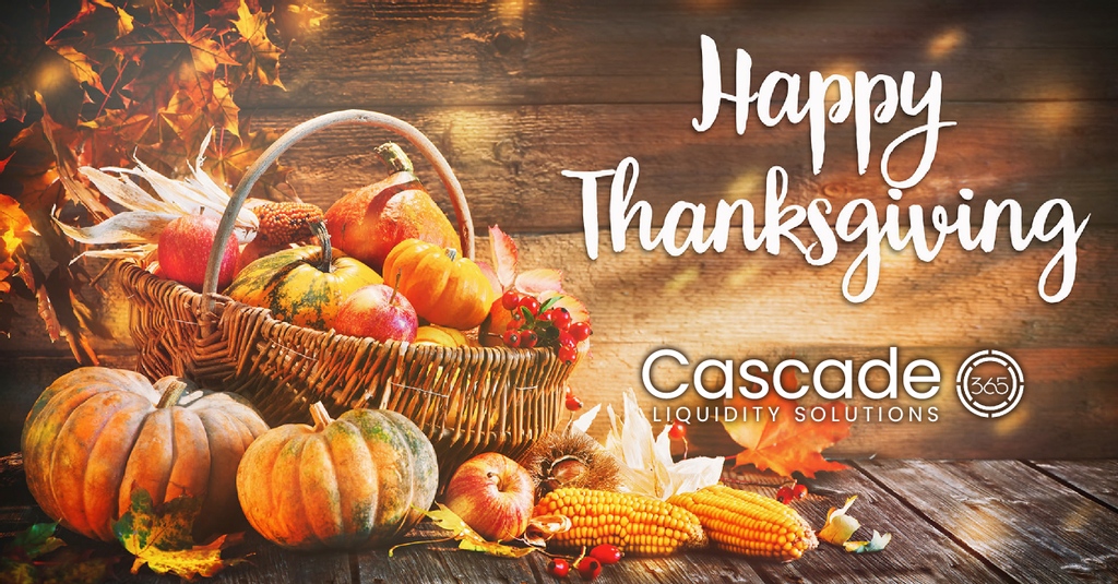 Cascade_RM's tweet photo. This Thanksgiving holiday we would like to say thanks to our amazing customers, partners, and team! We are grateful for you all. 

Happy Thanksgiving! https://t.co/oGbIsH4Dfq