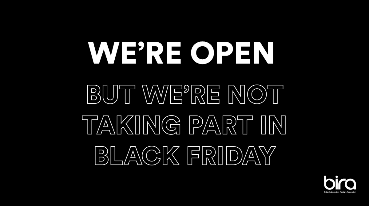biraofficial's tweet photo. It's important that you let your customers know what you're planning on doing for Black Friday, so we've made a few posts for you to use.
Simply save or screenshot the images below ⬇️
#indieweek #shopsmallsupportlocal #indieretailers #ukhighstreet #boycottingblackfriday https://t.co/JJ5zNa18jH