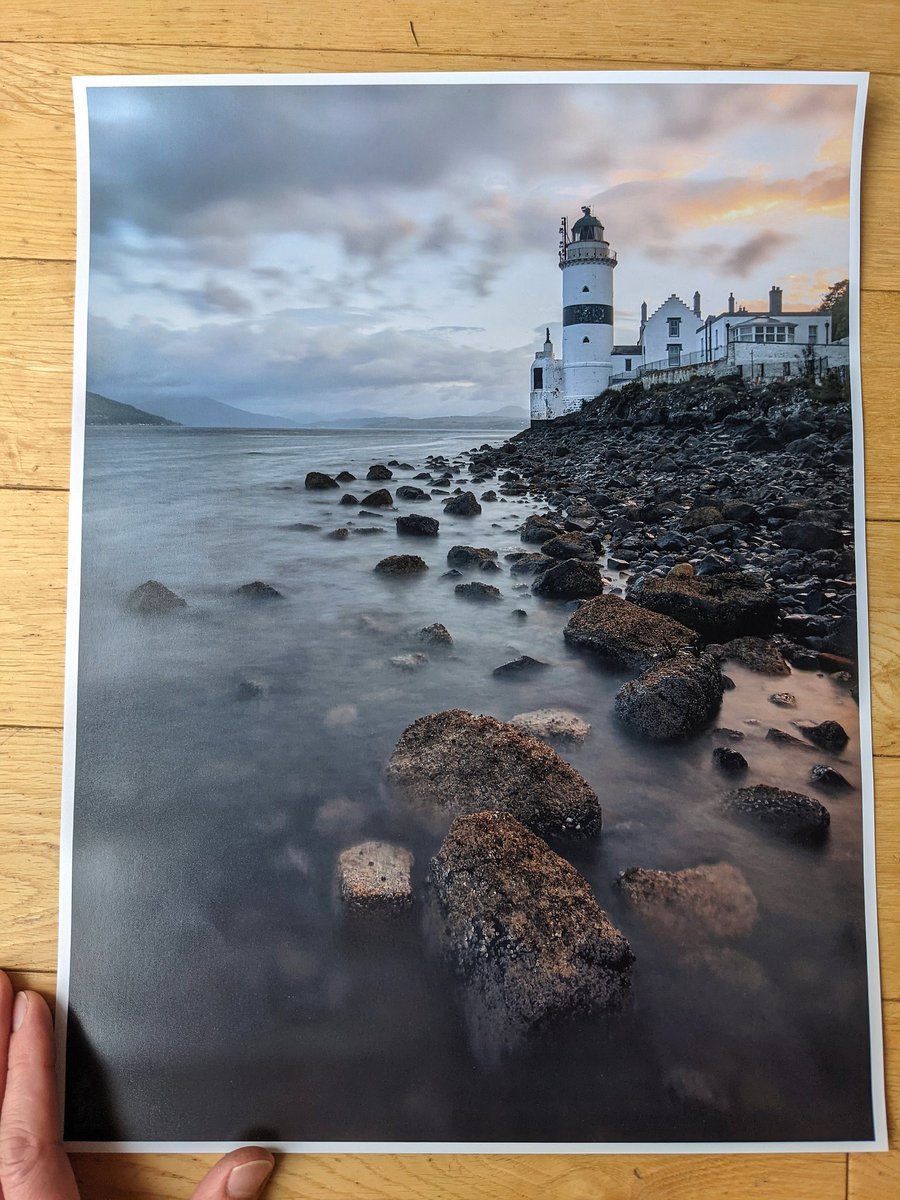 PJPPhotographer's tweet photo. The longest journey yet. This image of Cloch Lighthouse is heading to a customer in Canada. Hope it arrives safely. #etsystore #landscapephotography #scotland https://t.co/3zx0L2PMip