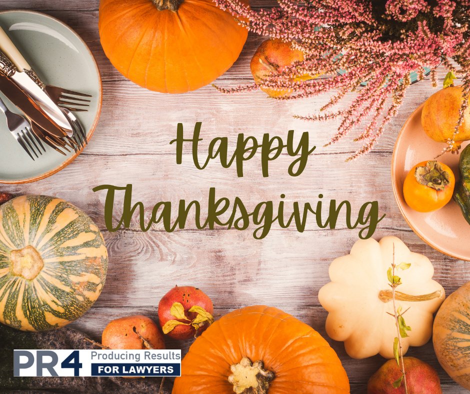 PR4Lawyers's tweet photo. Oh my gourd-ness, we love Thanksgiving! Our team sends their best wishes for a Happy Thanksgiving! 

Our offices will be closed November 25-26, to give our team an opportunity to spend time with loved ones. Don't worry, we'll be back on November 29th. https://t.co/OaC2WTKxoI