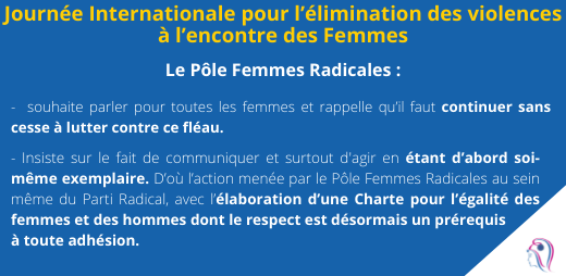 PartiRadical's tweet photo. Communiqué Pôle Femmes Radicales : Journée Internationale pour l’élimination des violences à l’encontre des Femmes
Lire le communiqué : https://t.co/7rMfZ7ujE4
#violencesfaitesauxfemmes @PartiRadical https://t.co/gQB8sNuhA2