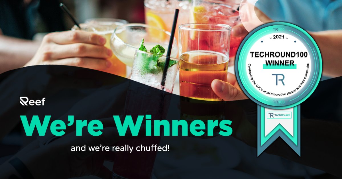 reefappltd's tweet photo. We are in TechRound100! Massive congratulations to the whole team at Reef. Read more about the awards below:
https://t.co/iMakfpELo5
@TechRoundUK #awards #tech #winner #techround100 https://t.co/A5IMM7k2wx