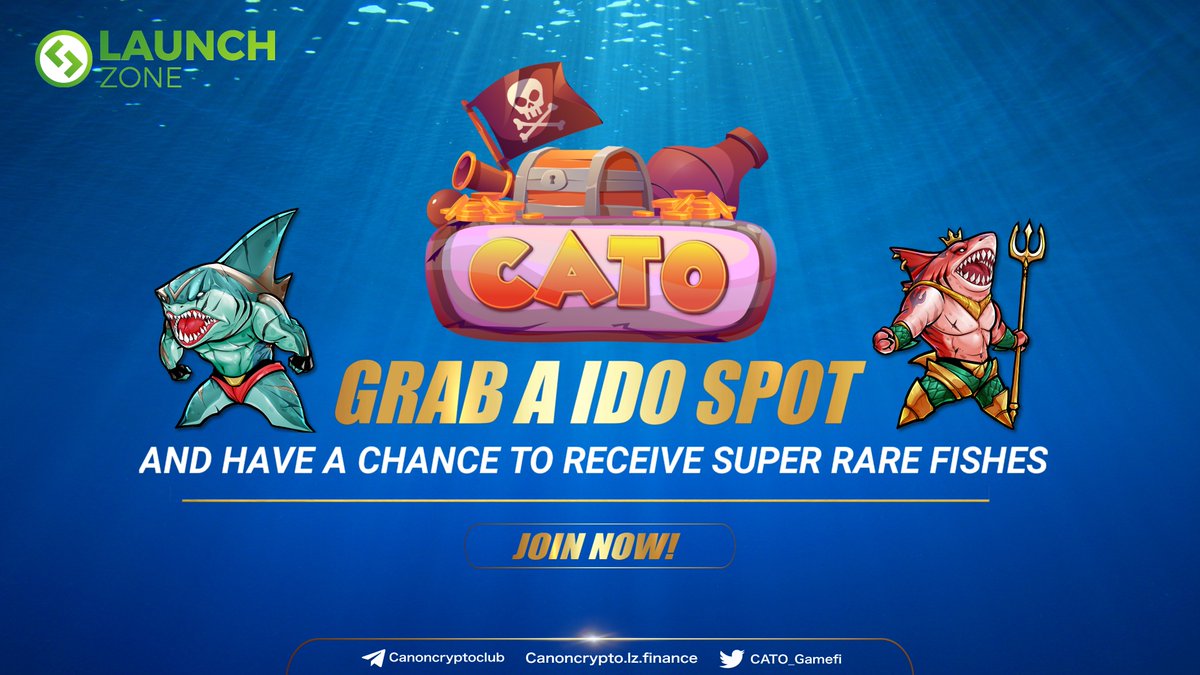 johnsonstaham's tweet photo. ⭐️One week left until #CATO IDO on #LaunchZonePad 

⏰Save the IDO date: 1 PM UTC December 2, 2021 

👉Join us to get super rare fishes and become the master of the ocean: https://t.co/9F4vYU6QNJ https://t.co/lZtvft7EKV