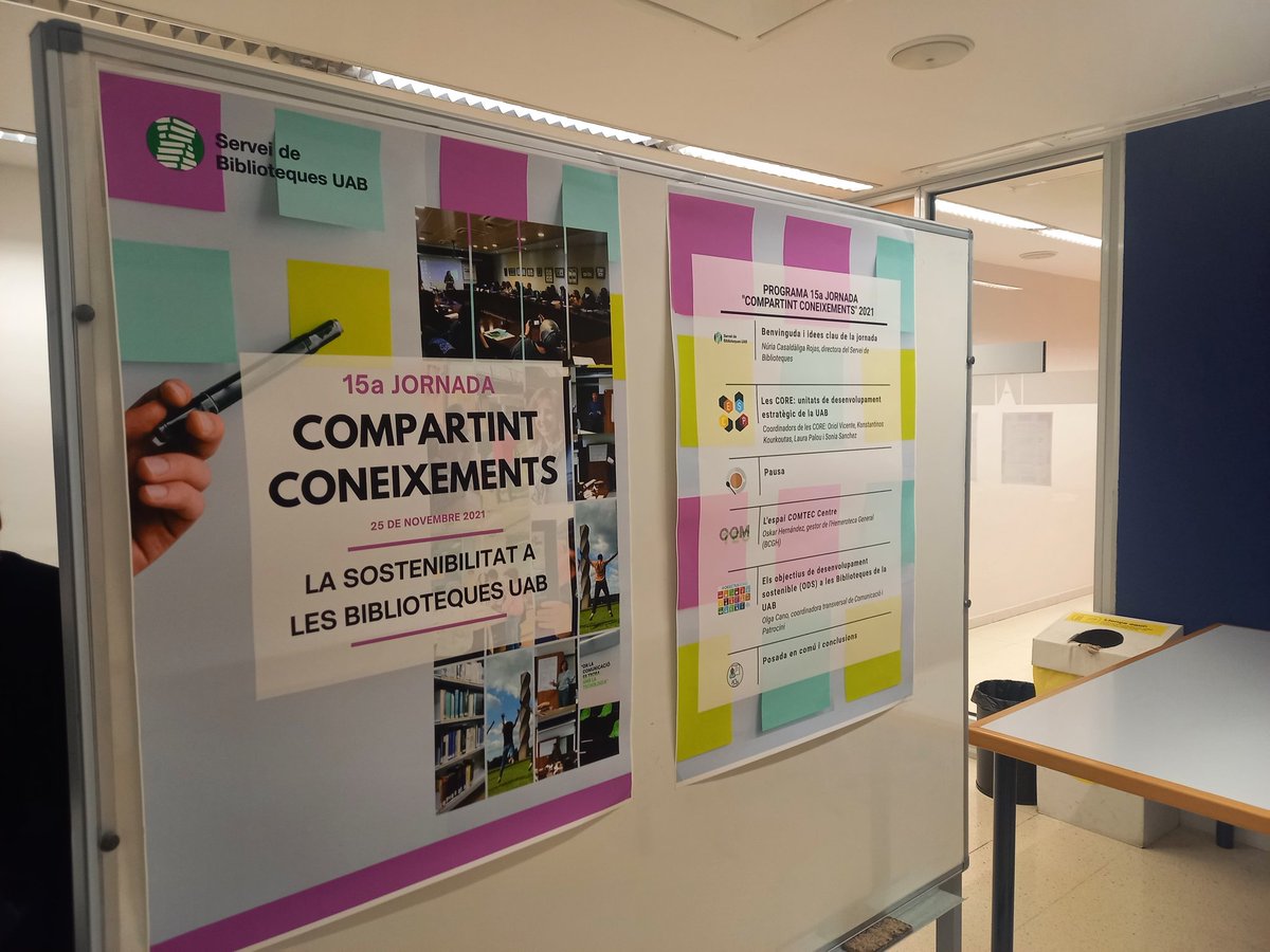 CORE_EducaOcupa's tweet photo. Avui expliquem que son les @CORESalutMental @corepatrimoni  @corepatrimoni @CORE_EducaOcupa i els @UABOpenLabs i com treballem a la 15a jornada de #compartintconeixements de les @bibliotequesUAB. https://t.co/XUvgJ9hxUG