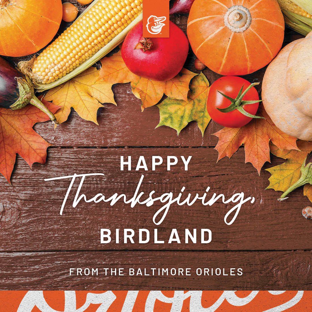 Orioles's tweet photo. Thankful for you, Birdland 🧡 https://t.co/wJpF7eA0fD