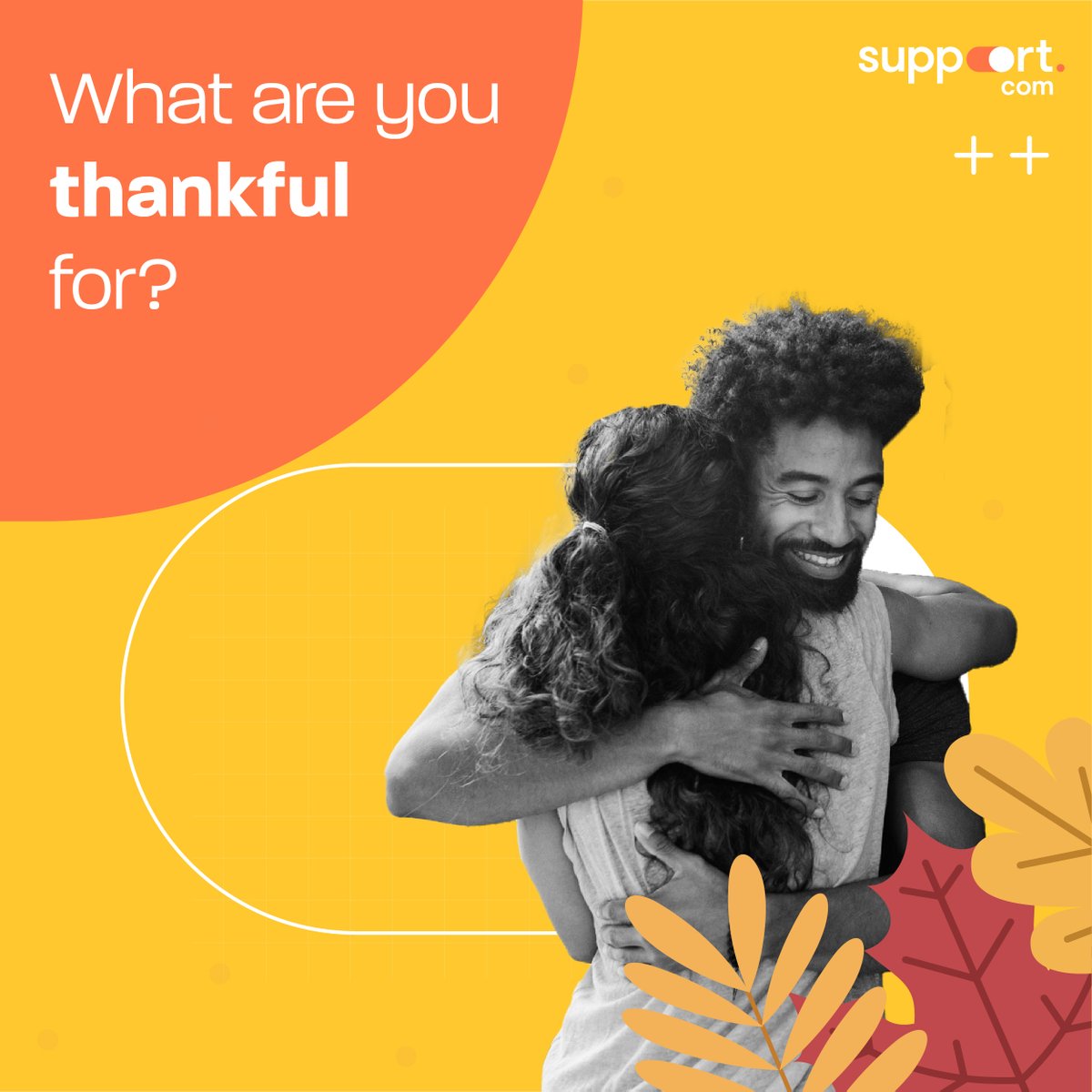 support_com's tweet image. Happy Thanksgiving to all the Support.com family! ♥️ 

Let us know in the comments what you are grateful for today 🙏🏼