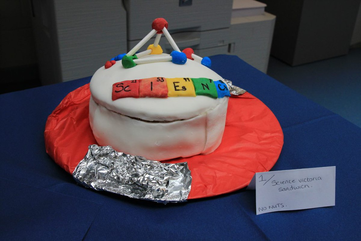 BathChem's tweet photo. Congratulations to all the @BathChem bakers 👏🧑‍🍳There were some real showstoppers!!  Thanks to all those who came to support the Great Chemistry Bake Off.  All donations go to @DorothyHouseHC
 https://t.co/P4MX8zSF3v https://t.co/GAfVCp0VHu
