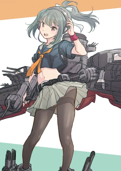 夕張さん(丁)描きました
ヘッドホンがついてるこっちの装備も好きですね
まあ運用は特なんですけど
先制雷撃は強かった 