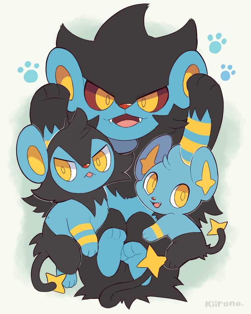 pokemon (creature) no humans open mouth yellow eyes yellow sclera fangs smile  illustration images