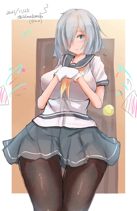 #艦これ版深夜の真剣お絵描き60分一本勝負
#艦これ版真剣お絵描き60分一本勝負_20211125
サプライズパーティVer.浜風 