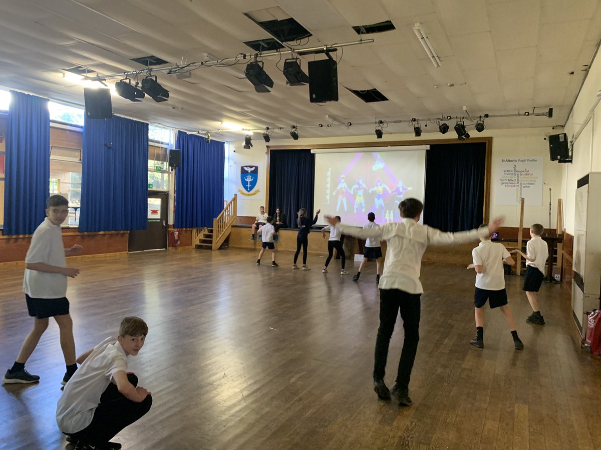 StAlbansPE's tweet photo. Yr9 looking at training zones and heart rates via some contrasting activities! Just Dance and Circuits! #aerobic #60-80% #MaxHR Top effort 9CV ๐๐ป๐๐ป https://t.co/e6yQVL9b2f