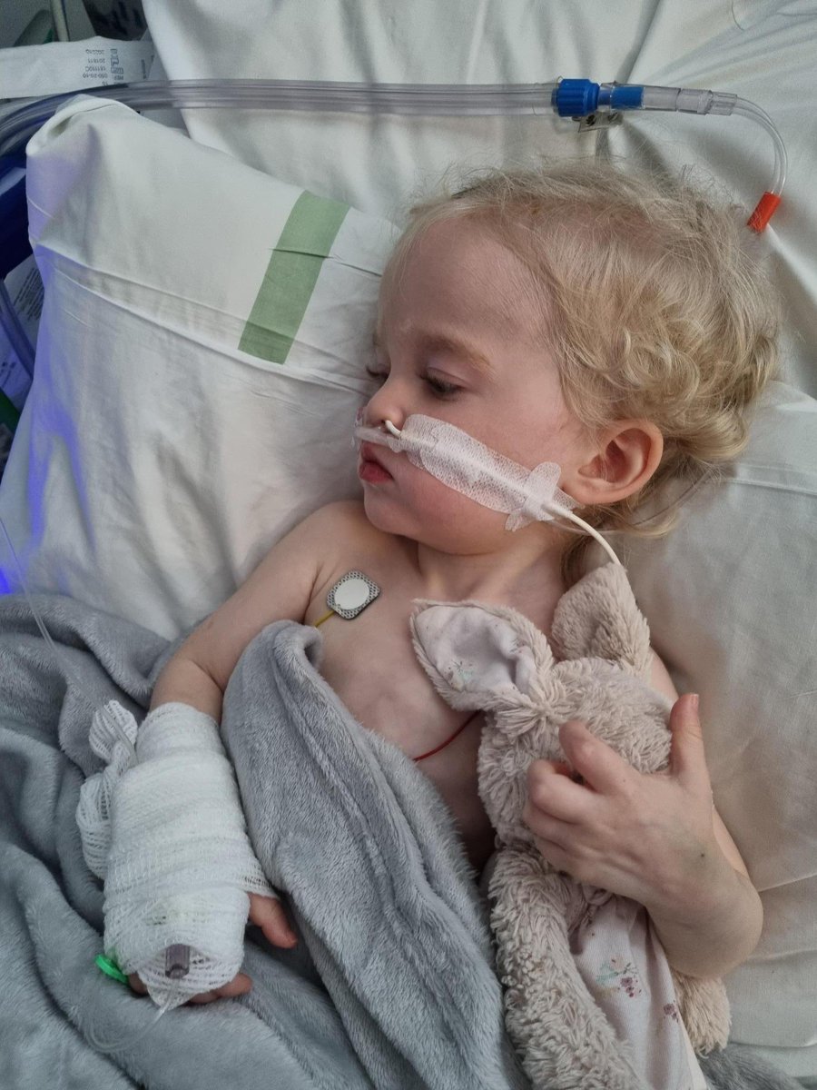 TheSCT's tweet photo. Two year old Ella has already undergone 37 operations due to a condition which prevented her oesophagus to fully form. With the help of Rainbow House, @RMHCUK and @CotsForTots, Ella's parents have always been by her side. Full story on Wales Online: https://t.co/v6F3Rd42K3 https://t.co/bqpkDfEmAP