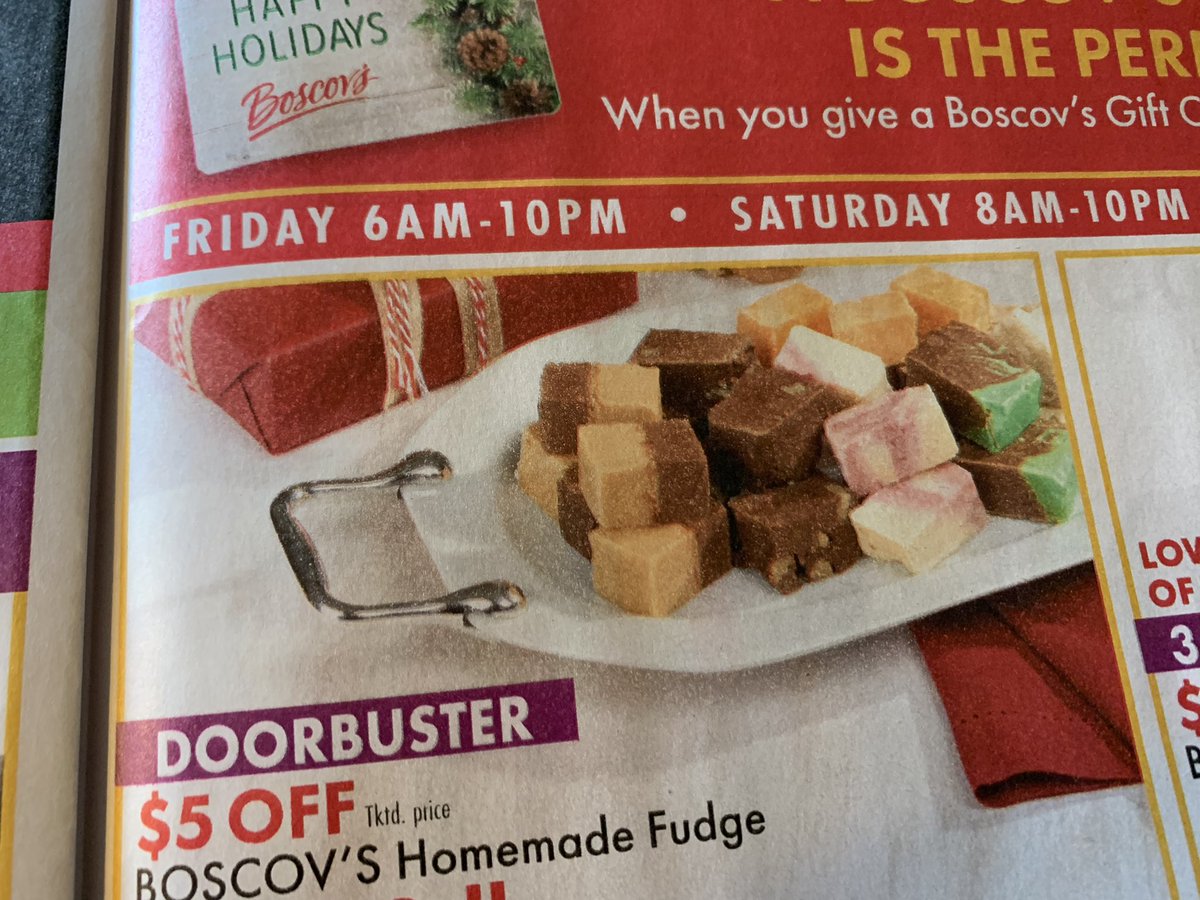 I will never understand this “a department store is known for its fudge” thing. #BlackFridayAds