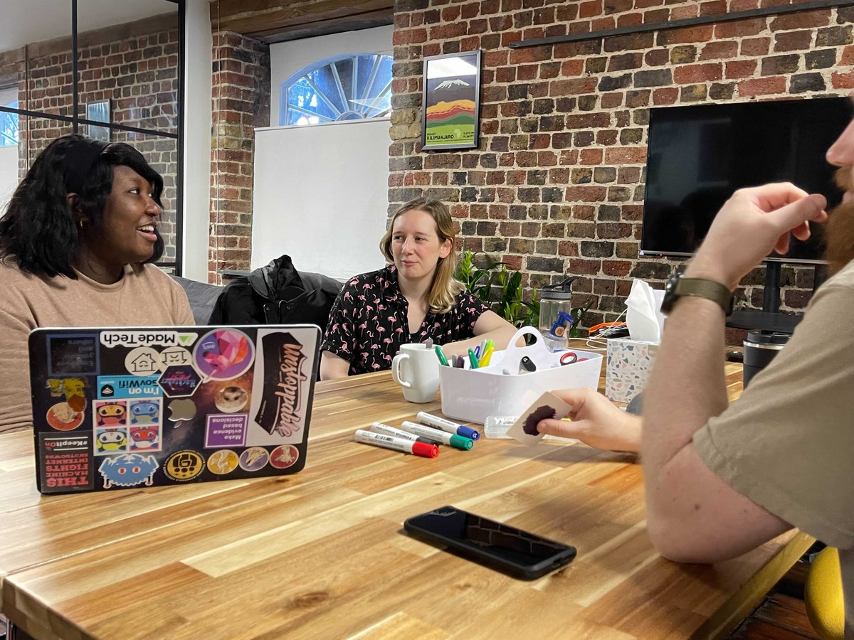 madetech's tweet photo. The Made Tech game jam is go! Thinking, creating, collaborating, making… can't wait to see (and play) the results. 🍓🔨 #CovertLearning #ThisIsOurJam https://t.co/YWwqrFdrZ4