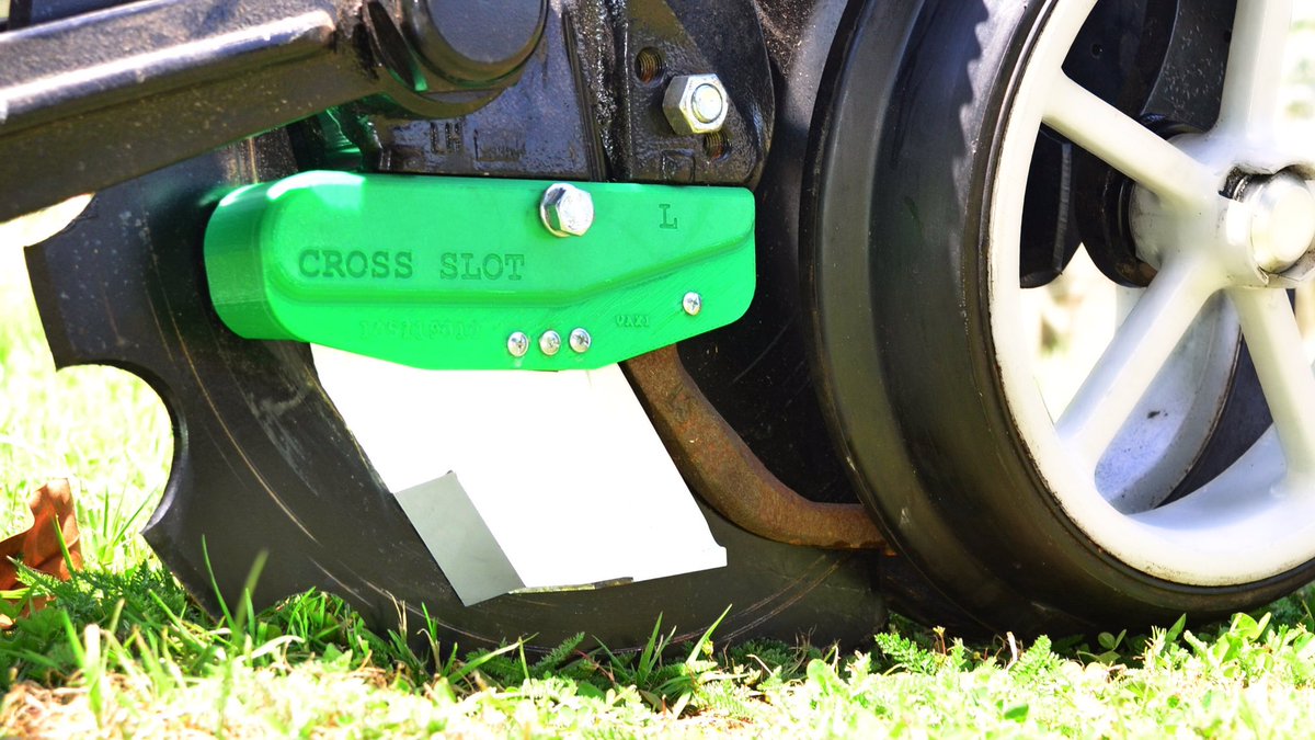 crossslotusa's tweet photo. Cross Slot launches its new SP opener. New lower pricing for the opener and parts. Less horsepower required lowering fuel costs. Self aligning blades for hills and cornering. New blades can be retrofitted to existing Mark IV openers. https://t.co/Soi2AouQtP for more info. https://t.co/JoRpP3f5up