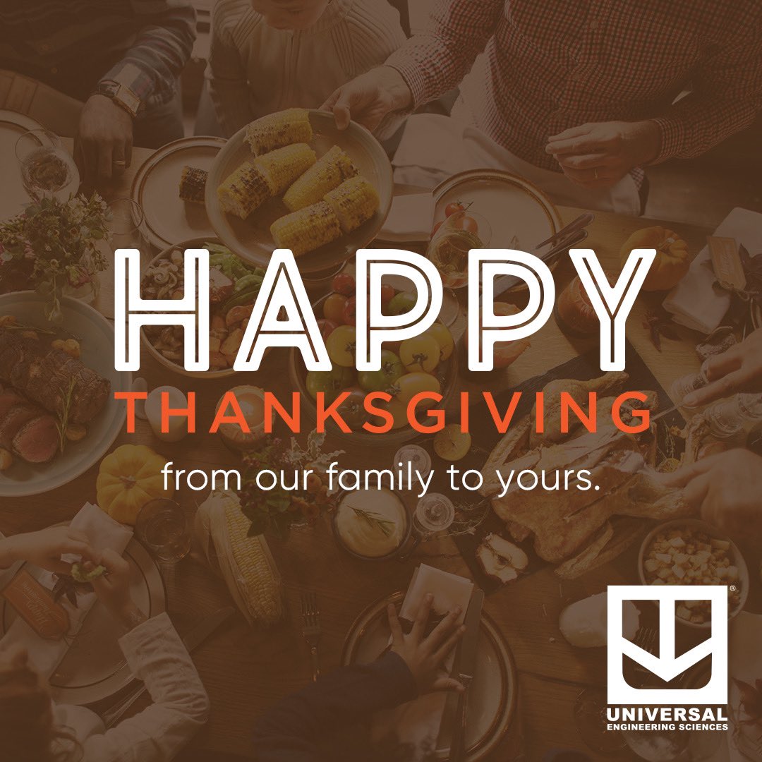team_ues's tweet photo. Happy Thanksgiving! π¦
Weβre especially thankful for our valued clients, team members and communities across the country.
#thanksgiving #givethanks #thankful #engineering #geotechnicalengineering #geotechnical #construction #inspections #materialstesting #universalengineering https://t.co/olwYoLywLu