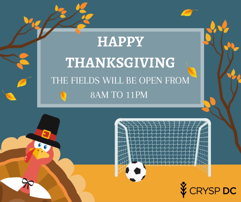 goplaydc's tweet photo. Have a safe and wonderful day!
#thanksgiving #turkeyday #football #soccer #open #thefieldsatrfk https://t.co/amJkpDT11H