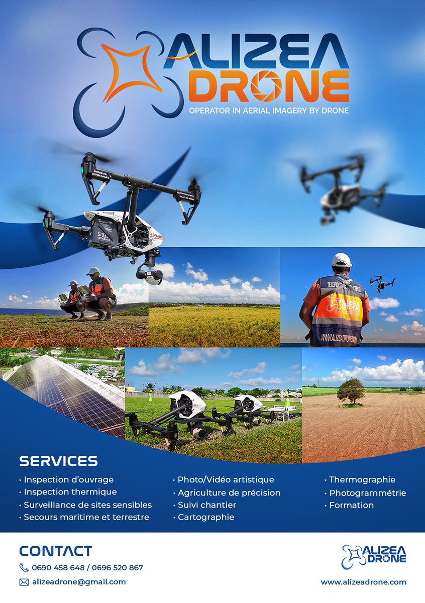 AlizeaDrone's tweet photo. @mickael14000 @drone_volt @AlizeaDrone est ravi d'avoir conclu ce partenariat avec @drone_volt nous commercialisons la marque en #Guadeloupe et #Martinique Tél. 0690 458 648 / contact@alizeadrone.com https://t.co/zn4teJFRN1
