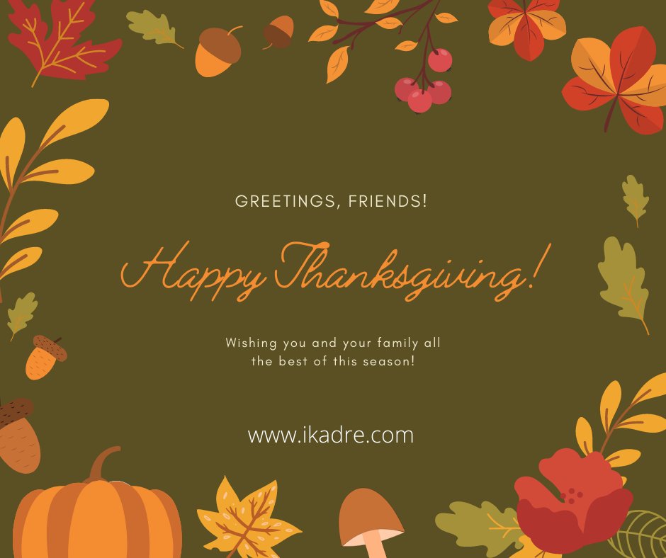 Happy Thanksgiving from our families to yours!  #ikadre #thankful #thanksgiving2021