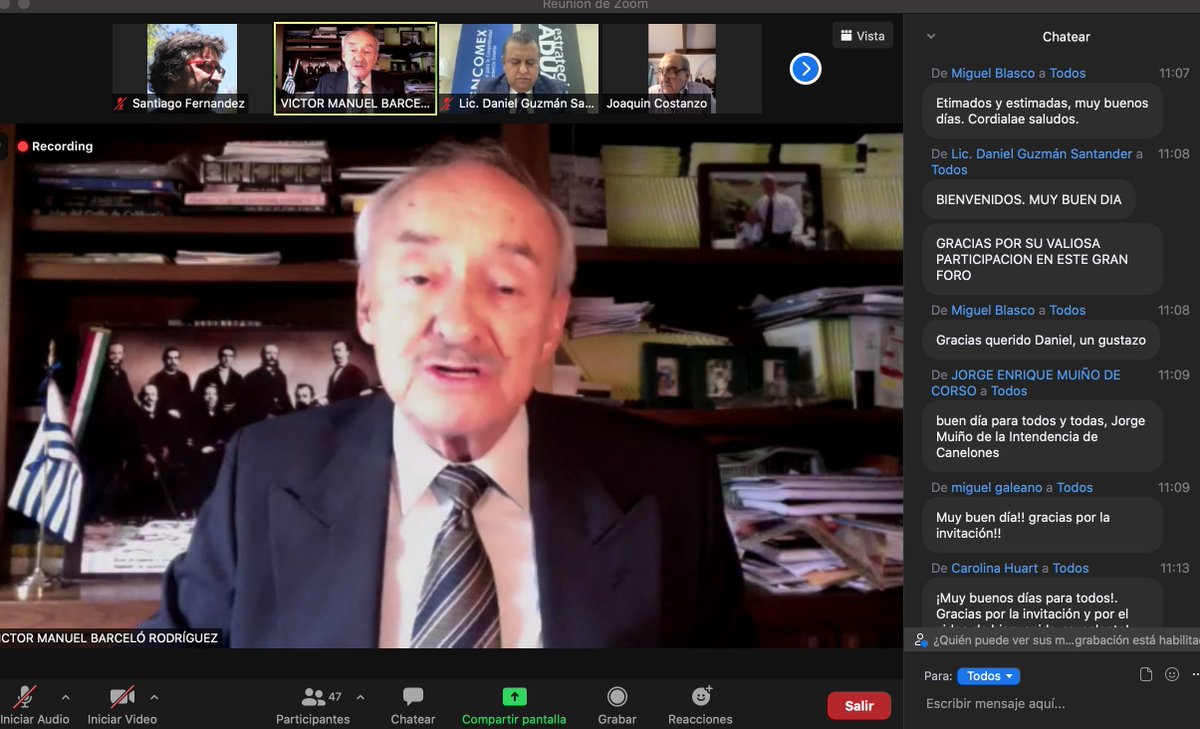 Asistiendo al evento "Balance y desafíos del Tratado Comercial México" – Uruguay, a cargo de <a href="/Somos_Uruguay/">Somos Uruguay</a> con la participación del embajador Victor Manuel Barceló,  <a href="/uruenmexico/">Embajada del Uruguay en México 🇺🇾🇲🇽</a>  #tlcmexico #comercioexterior