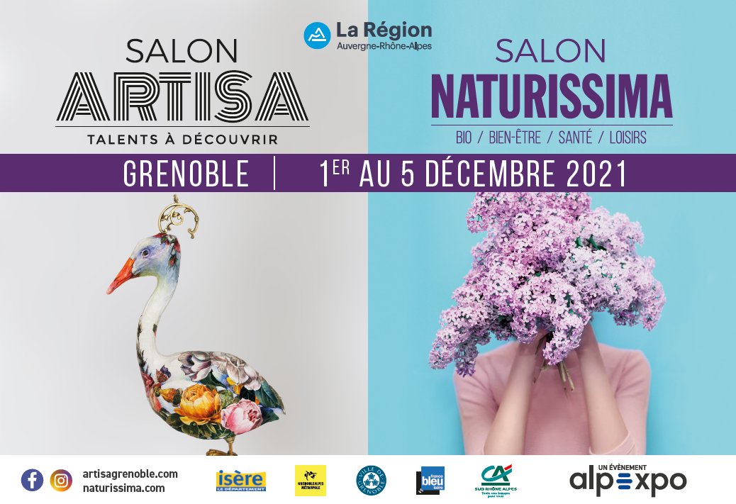 [Agenda] 📅 À ne pas manquer, du 1er au 5 décembre à <a href="/Alpexpo/">Alpexpo, le parc événementiel de Grenoble</a> #Grenoble, visitez les salons Artisa et Naturissima !

➡️ artisagrenoble.com
➡️ naturissima.com

#Evenements #Salons #Sorties #Agenda #IdéesSorties #Artisanat #Ateliers #Conferences