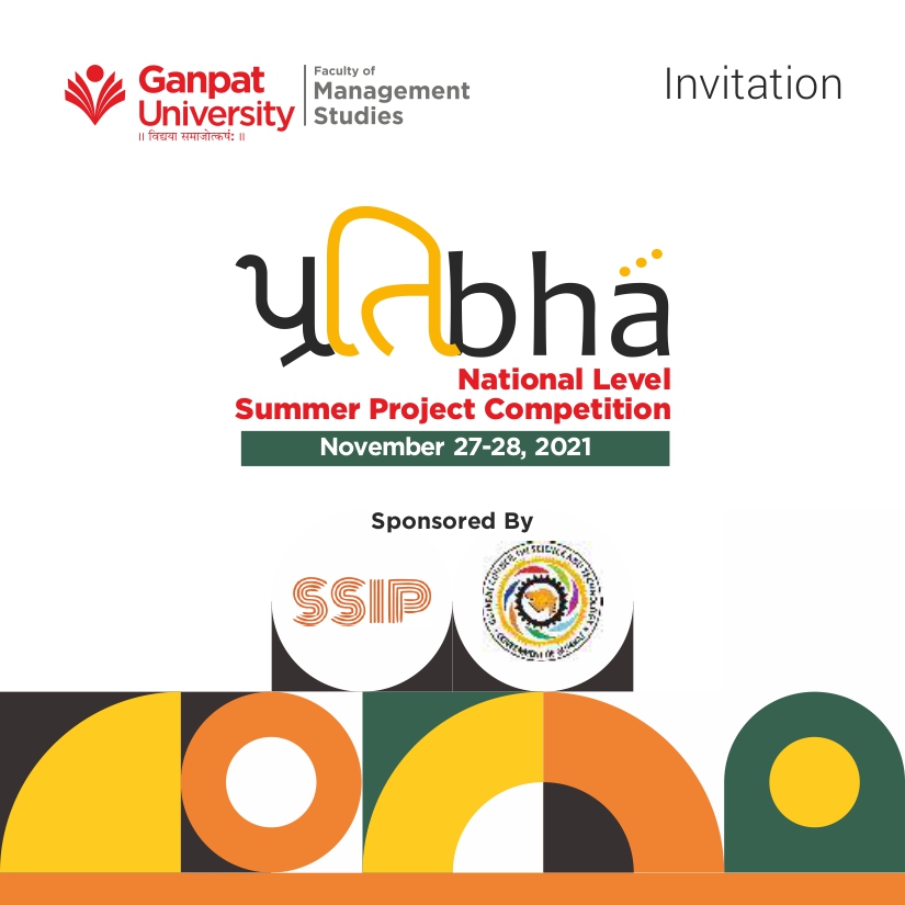 VMPatelInstitu1's tweet photo. @VMPatelInstitu1  is a B School-11th Top Private B Schools in West Zone as per #Outlook iCare ranking, cordially invites you to our flagship event 'PRATIBHA' National Level Summer Project #competition on November 27th - 28th 2021.
The Event is Sponsored by #SSIP and #GUJCOST https://t.co/MOZ0Tmqry7