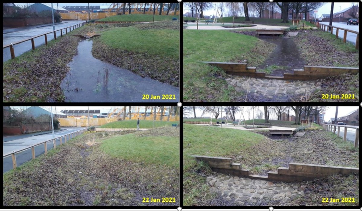 growgreenMCR's tweet photo. Fantastic news today - West Gorton Community Park wins Landscape Institute Award for Excellence in Flood and Water Management!  Here's one of it in action during Storm Christoph https://t.co/dOx6sC76pQ