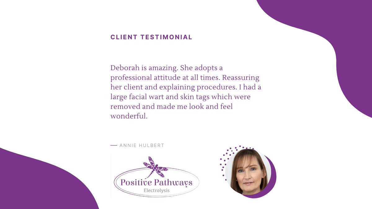 I believe it's important to talk your client through the procedure to help them understand the process and put them at ease.

So pleased to hear that you now feel wonderful, as we all deserve to feel that way! 

#positivepathwayelectrolysis #clienttestimonials #electrolysis