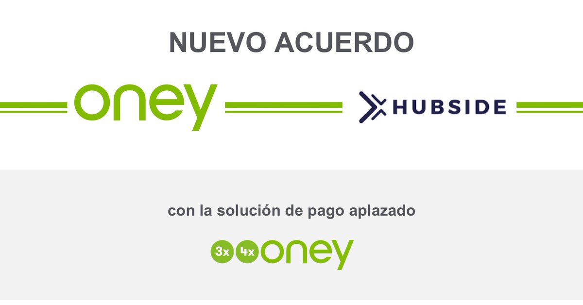 OneyEsp's tweet image. [#Partners] ¡Semana de grandes acuerdos! En esta ocasión damos la bienvenida al comercio @HubsideES  como nuevo partner de 3x 4x Oney, que ya ofrece a sus clientes la opción de pagar sus compras cómodamente en sus 11 tiendas físicas. Más información: bit.ly/3xniyiT