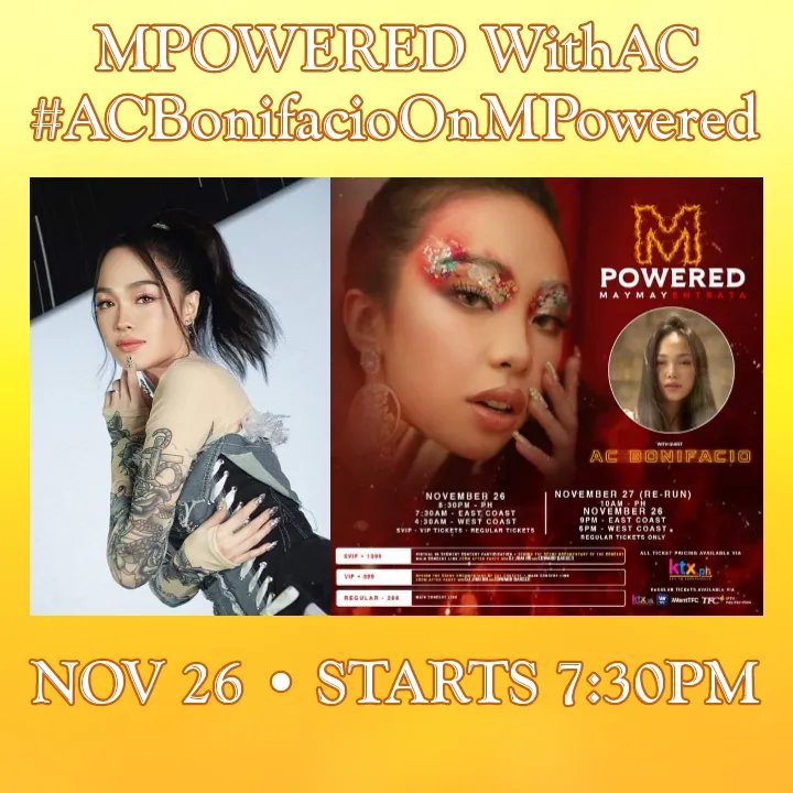 iam_micaiah's tweet photo. ❗TWITTER PARTY❗

DATE: November 26, 2021
TIME: STARTS at 7:30PM

OTT:

MPOWERED WithAC
#ACBonifacioOnMPowered

No Emojis / Numbers / Symbols / Multiple Hashtags / Double Mention

TWEET • RETWEET • RETWEET WITH QUOTE • REPLY TWEET

SAVE DRAFTS NOW, ACNATICS! 💛🥰 https://t.co/V0LXX9zBa5