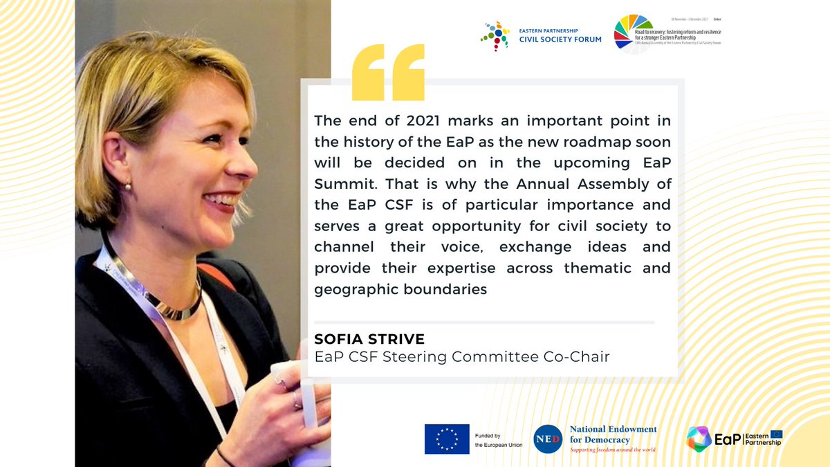 eapcsf's tweet photo. The start of the 13th Annual Assembly comes closer!
Check what #EaPCSF Steering Committee Co-Chair @sofiastrive says about #AA2021 👇👇👇 https://t.co/0LiCgcWDAm